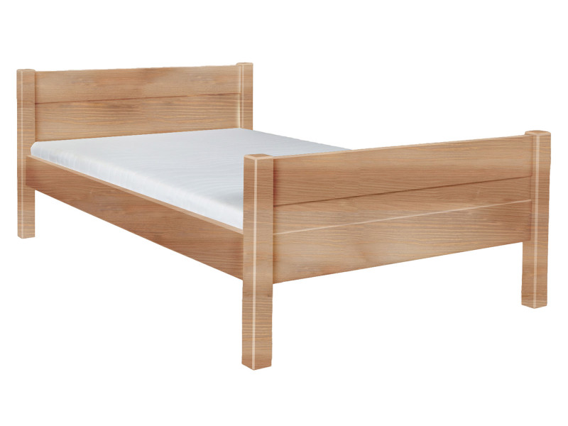 Łóżko 180x200 drewniane CLASSIC, kolor dębowy + stelaż 261299