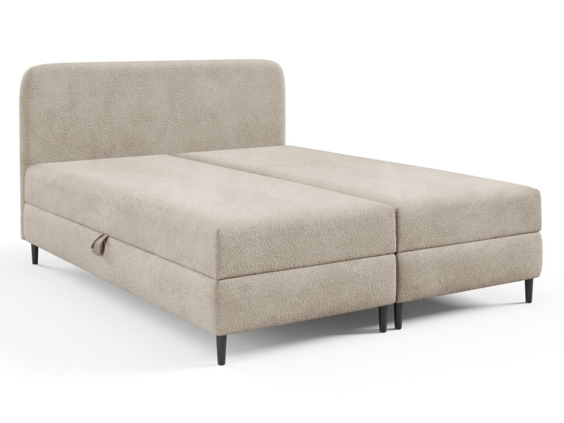 Łóżko 180x200 kontynentalne Faro Soft z pojemnikami, tkanina Lambi 06 965955