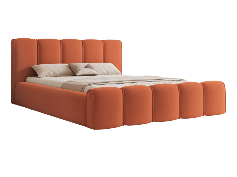 Łóżko 180x200 Ovo tapicerowane z pojemnikiem, tkanina Dream Velvet 202.42 858243