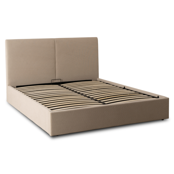 Łóżko 180x200 Tapicerowane Dwuosobowe Do Sypialni Sztruks Beżowe MARSYLIA 959884