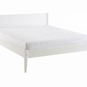 Łóżko 200×200 drewniane skandynawskie PRESTO, kolor biały 517216