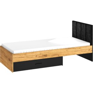 Łóżko 90×200 BLINT 10 dąb craft złoty / czarny 247432