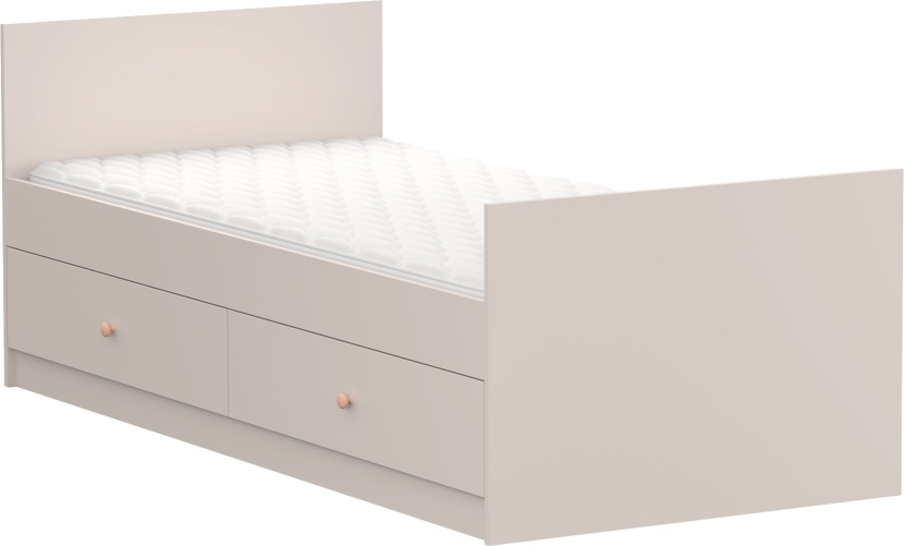 Łóżko 90x200 dziecięce z pojemnikiem ORIO biały 1030563