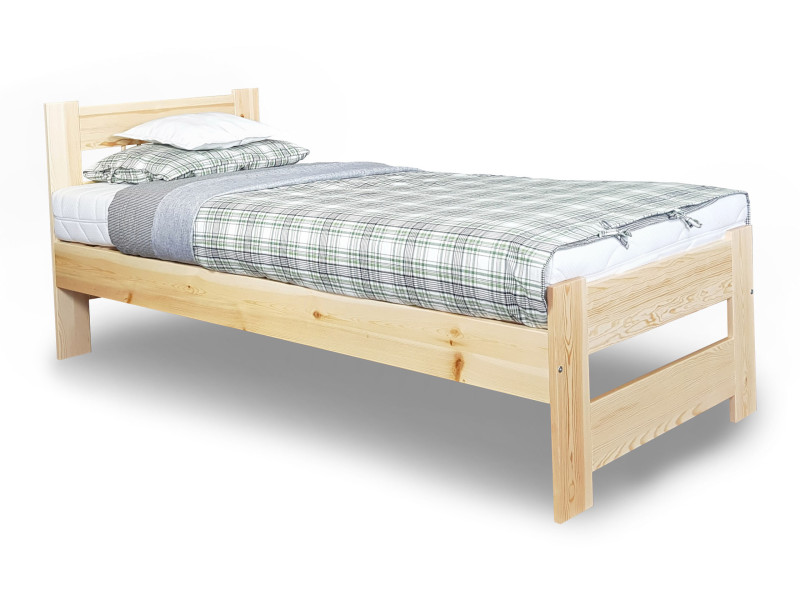 Łóżko 90x200 Hotelowe Sosnowe, kolor sosnowy 108027