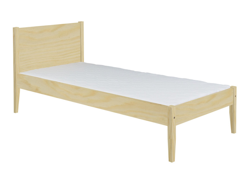 Łóżko 90x200 pojedyncze drewniane młodzieżowe Presto, kolor sosnowy 656151
