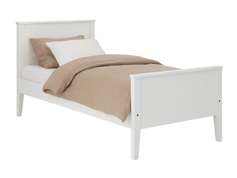 Łóżko 90x200 Siena drewniane, kolor biały 821756