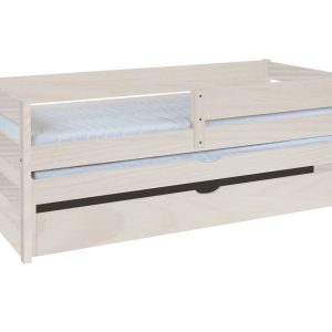 Łóżko 90×200 Tomi podwójne spanie z szufladą, kolor bielony 568636