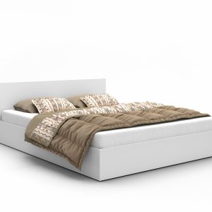 Łóżko ALDO 120×200 z płyty laminowanej – białe 718155 Łóżko ALDO 120×200 z płyty laminowanej – białe 718155