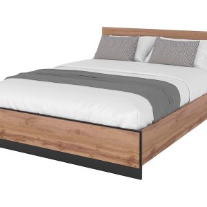 Łóżko Amino 160×200 dąb wotan/czarny 260495 Łóżko Amino 160×200 dąb wotan/czarny 260495