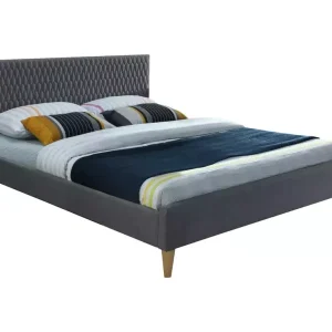 Łóżko AZURRO VELVET 160×200 szare bez szuflady/bez materaca 950078 Łóżko AZURRO VELVET 160×200 szare bez szuflady/bez materaca 950078
