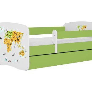 Łóżko Babydreams 140×70 mapa z szufladą zielone 774983 Łóżko Babydreams 140×70 mapa z szufladą zielone 774983