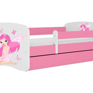 Łóżko Babydreams 140×70 z szufladą różowe wróżka 102243