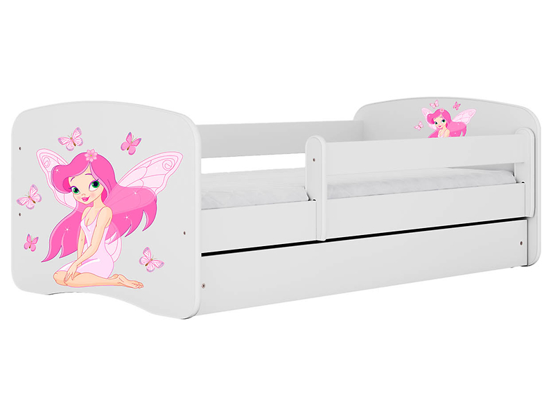 Łóżko Babydreams 160x80 z szufladą białe wróżka 102257