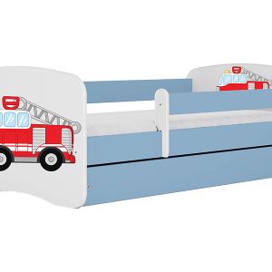 Łóżko Babydreams 160×80 z szufladą niebieskie straż pożarna 102255