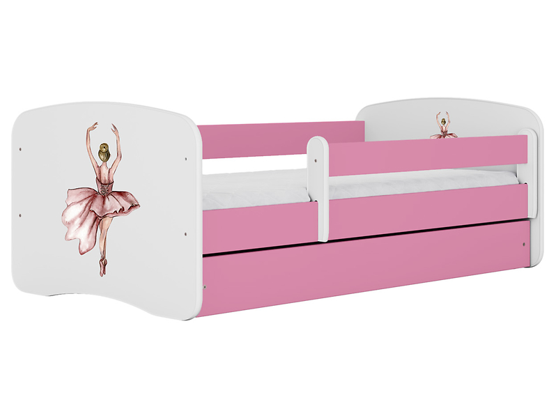 Łóżko Babydreams 180x80 tancerka z szufladą różowe 774979