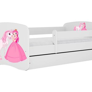 Łóżko Babydreams 180×80 z szufladą białe księżniczka konik 102267 Łóżko Babydreams 180×80 z szufladą białe księżniczka konik 102267