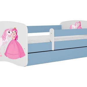 Łóżko Babydreams 180×80 z szufladą niebieskie księżniczka konik 102268 Łóżko Babydreams 180×80 z szufladą niebieskie księżniczka konik 102268