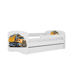 Łóżko Babydreams białe Ciężarówka z szufladą materac piankowy 160×80 1054392