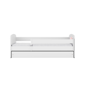 Łóżko Babydreams białe Konik z szufladą materac piankowy 160×80 1054167