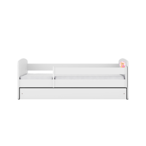 Łóżko Babydreams białe Miś motylki z szufladą materac piankowy 160×80 1054253 Łóżko Babydreams białe Miś motylki z szufladą materac piankowy 160×80 1054253