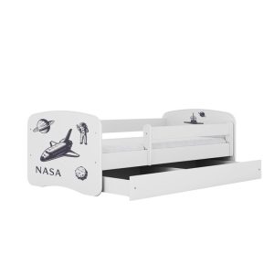 Łóżko Babydreams białe Nasa z szufladą materac piankowy 160×80 1054139 Łóżko Babydreams białe Nasa z szufladą materac piankowy 160×80 1054139