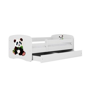Łóżko Babydreams białe Panda 2 z szufladą materac piankowy 160×80 1054189 Łóżko Babydreams białe Panda 2 z szufladą materac piankowy 160×80 1054189