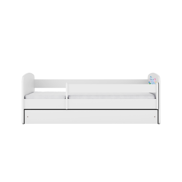 Łóżko Babydreams białe Słonik z szufladą materac piankowy 180x80 1054487