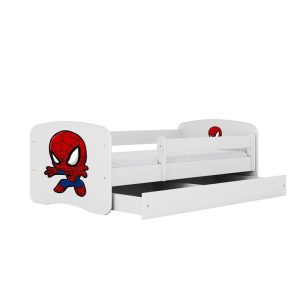 Łóżko Babydreams białe Spiderman z szufladą materac piankowy 140×70 1053957 Łóżko Babydreams białe Spiderman z szufladą materac piankowy 140×70 1053957