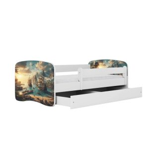 Łóżko Babydreams białe Statek z szufladą materac piankowy 160×80 1054510 Łóżko Babydreams białe Statek z szufladą materac piankowy 160×80 1054510