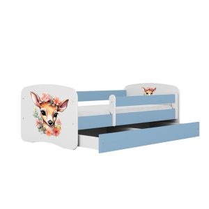 Łóżko Babydreams niebieskie Bambi z szufladą materac piankowy 180×80 1054161 Łóżko Babydreams niebieskie Bambi z szufladą materac piankowy 180×80 1054161