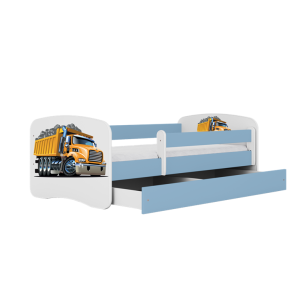 Łóżko Babydreams niebieskie Ciężarówka z szufladą materac piankowy 140×70 1054007 Łóżko Babydreams niebieskie Ciężarówka z szufladą materac piankowy 140×70 1054007