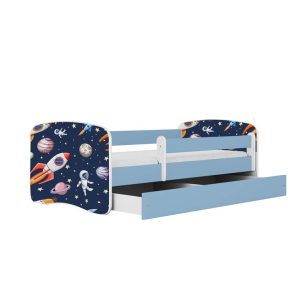 Łóżko Babydreams niebieskie Kosmos z szufladą materac piankowy 160×80 1054115 Łóżko Babydreams niebieskie Kosmos z szufladą materac piankowy 160×80 1054115