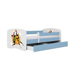 Łóżko Babydreams niebieskie Koszykówka z szufladą materac piankowy 160×80 1054362 Łóżko Babydreams niebieskie Koszykówka z szufladą materac piankowy 160×80 1054362
