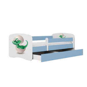 Łóżko Babydreams niebieskie Mały dino z szufladą materac piankowy 180×80 1054068 Łóżko Babydreams niebieskie Mały dino z szufladą materac piankowy 180×80 1054068