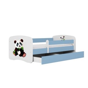 Łóżko Babydreams niebieskie Panda 2 z szufladą materac piankowy 180×80 1054202 Łóżko Babydreams niebieskie Panda 2 z szufladą materac piankowy 180×80 1054202