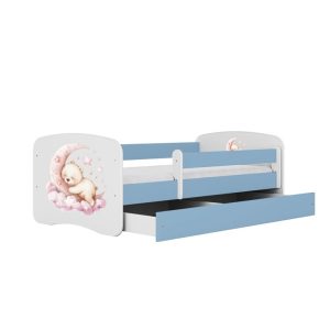 Łóżko Babydreams niebieskie Sen z szufladą materac piankowy 140×70 1054095 Łóżko Babydreams niebieskie Sen z szufladą materac piankowy 140×70 1054095
