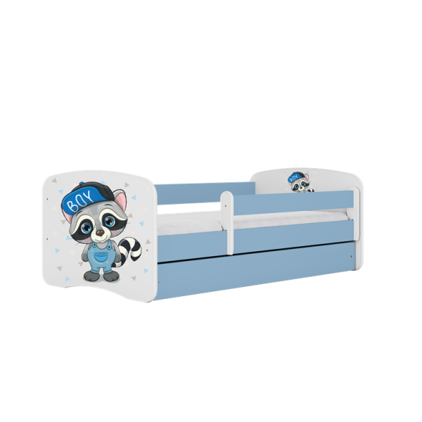 Łóżko Babydreams niebieskie Szop z szufladą materac piankowy 180x80 1054455