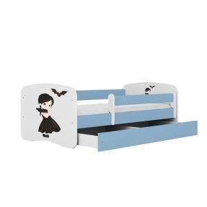 Łóżko Babydreams niebieskie Wednesday z szufladą materac piankowy 180×80 1053936 Łóżko Babydreams niebieskie Wednesday z szufladą materac piankowy 180×80 1053936