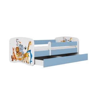 Łóżko Babydreams niebieskie Zwierzęta z szufladą materac piankowy 180×80 1054059 Łóżko Babydreams niebieskie Zwierzęta z szufladą materac piankowy 180×80 1054059