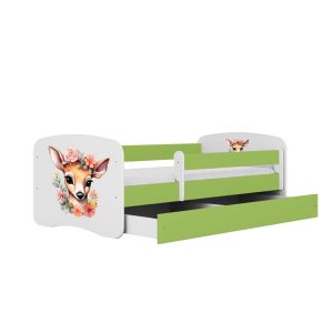 Łóżko Babydreams zielone Bambi z szufladą materac piankowy 180×80 1054165 Łóżko Babydreams zielone Bambi z szufladą materac piankowy 180×80 1054165