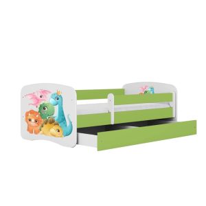 Łóżko Babydreams zielone Dinusie z szufladą materac piankowy 180×80 1054057 Łóżko Babydreams zielone Dinusie z szufladą materac piankowy 180×80 1054057
