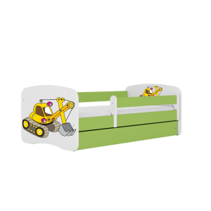 Łóżko Babydreams zielone Koparka z szufladą materac piankowy 160×80 1054514 Łóżko Babydreams zielone Koparka z szufladą materac piankowy 160×80 1054514