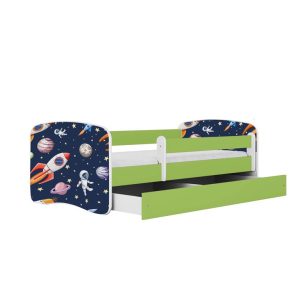 Łóżko Babydreams zielone Kosmos z szufladą materac piankowy 140×70 1053938 Łóżko Babydreams zielone Kosmos z szufladą materac piankowy 140×70 1053938