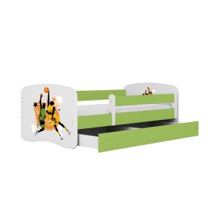 Łóżko Babydreams zielone Koszykówka z szufladą materac piankowy 160×80 1054067 Łóżko Babydreams zielone Koszykówka z szufladą materac piankowy 160×80 1054067