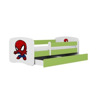 Łóżko Babydreams zielone Spiderman z szufladą materac piankowy 160×80 1054175 Łóżko Babydreams zielone Spiderman z szufladą materac piankowy 160×80 1054175