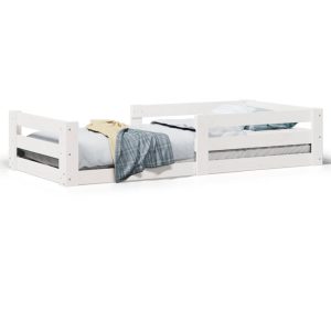 Łóżko bez materaca białe 70×140 cm lite drewno sosnowe 476911 Łóżko bez materaca białe 70×140 cm lite drewno sosnowe 476911