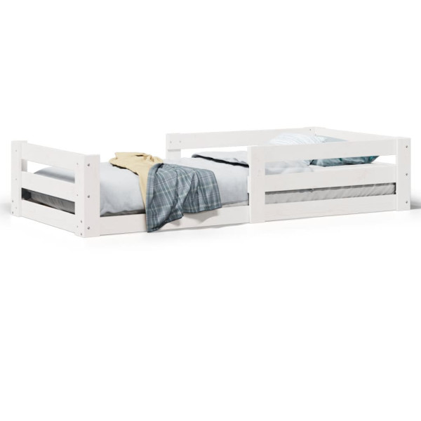 Łóżko bez materaca białe 80x200 cm lite drewno sosnowe 476728