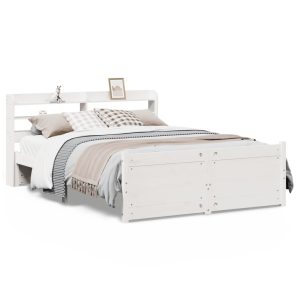 Łóżko Białe Rama Łóżka Ze Stelażem Do Sypialni Pokoju 160×200 cm 827941 Łóżko Białe Rama Łóżka Ze Stelażem Do Sypialni Pokoju 160×200 cm 827941