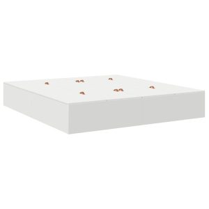 Łóżko Białe Rama Łóżka Ze Stelażem Do Sypialni Pokoju 180 x 200 cm 825008 Łóżko Białe Rama Łóżka Ze Stelażem Do Sypialni Pokoju 180 x 200 cm 825008