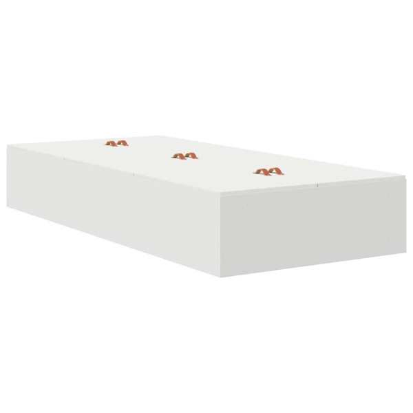Łóżko Białe Rama Łóżka Ze Stelażem Do Sypialni Pokoju 190 x 90 x 31.5 cm 825077